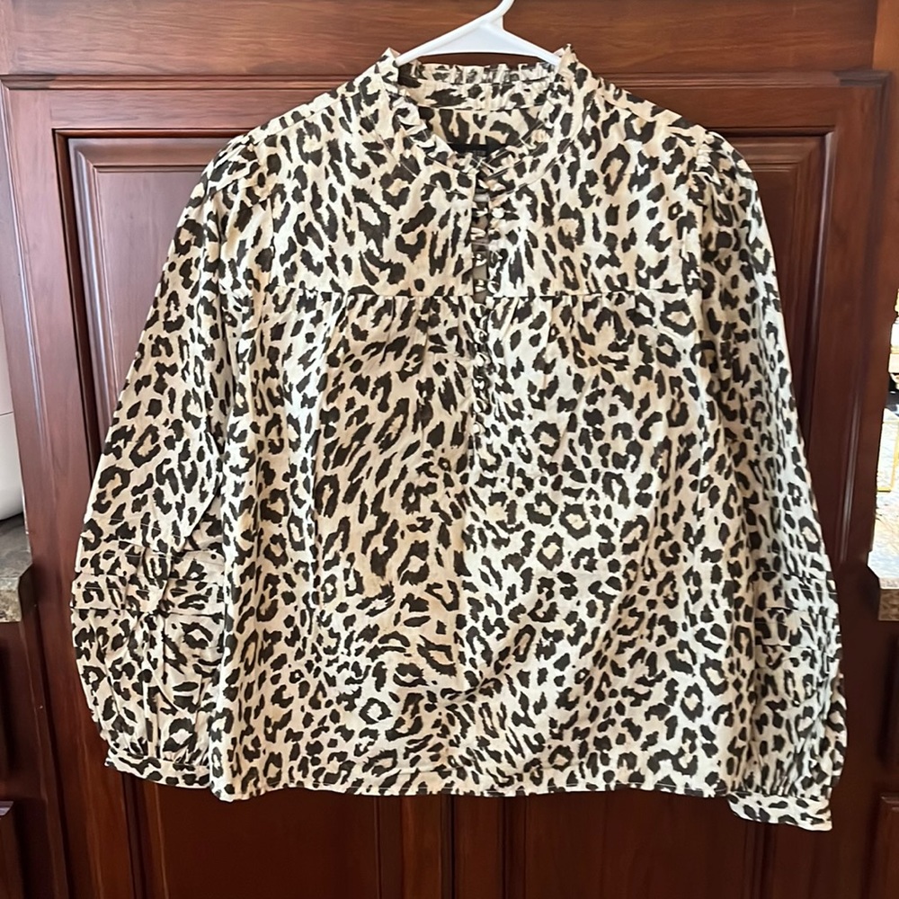 J Crew Leopard Print Top - NWT!